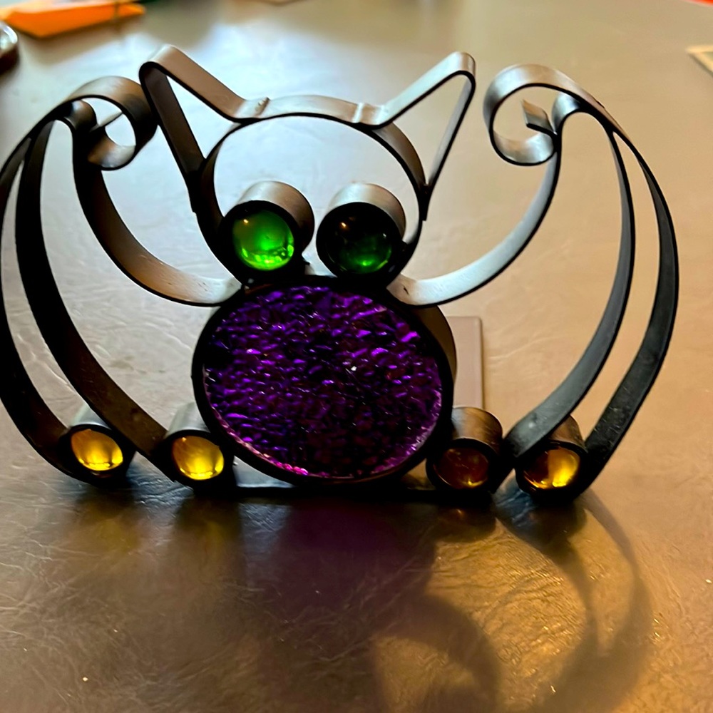 Halloween Bat votive candle holder